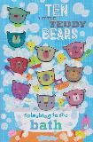 TEN LITTLE TEDDY BEARS splashing in the bath